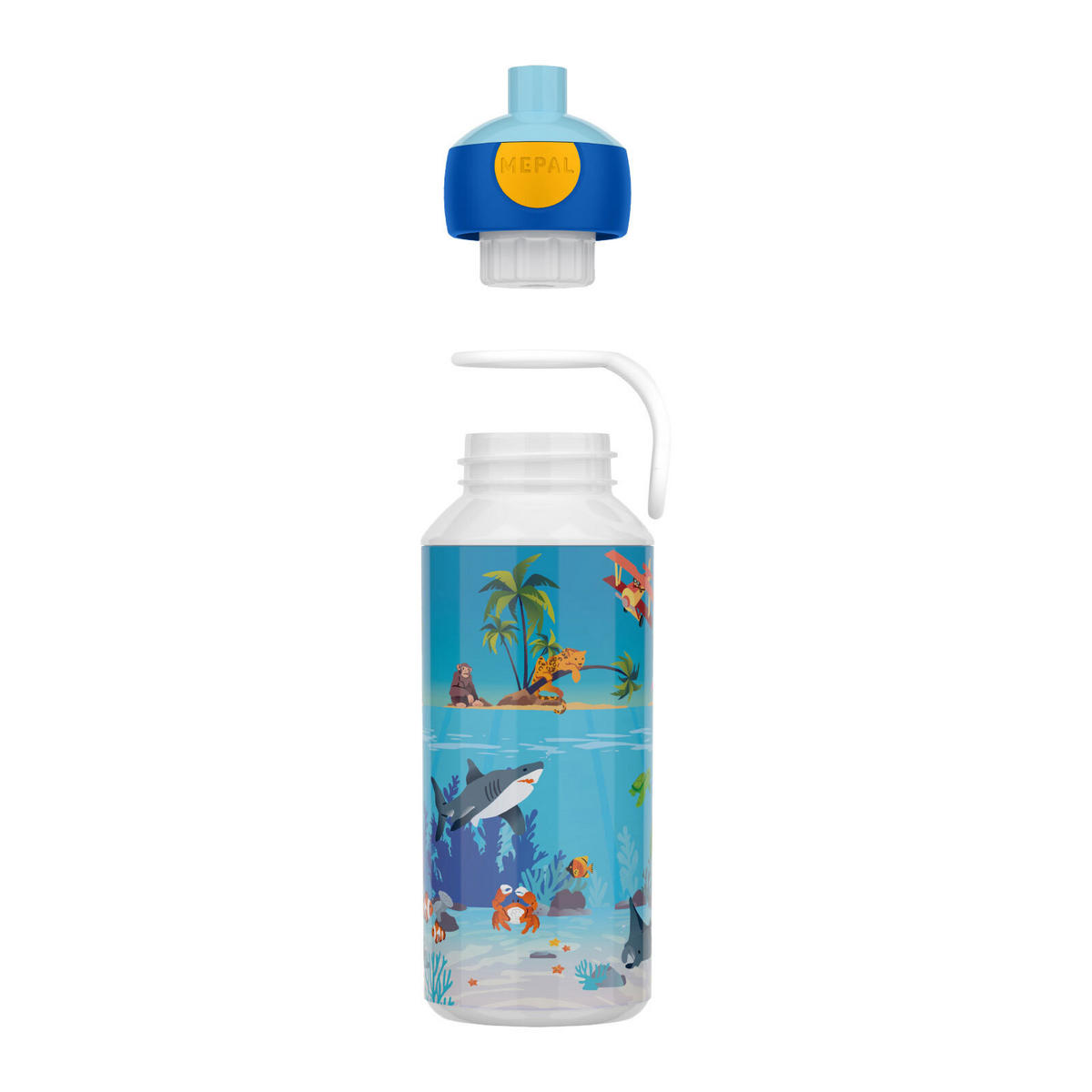 POP-UP TRINKFLASCHE Campus (2025) Tropical Ocean 400 ml - Blau, Kunststoff (0.4L) - Mepal