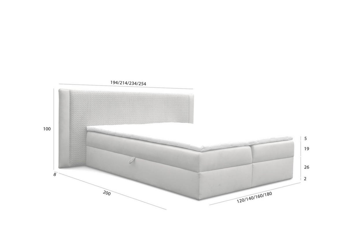 BOXBETT Cedric In Magic Velvet - Rotbraun, Holzwerkstoff/Textil (120/200cm) - Fun Möbel