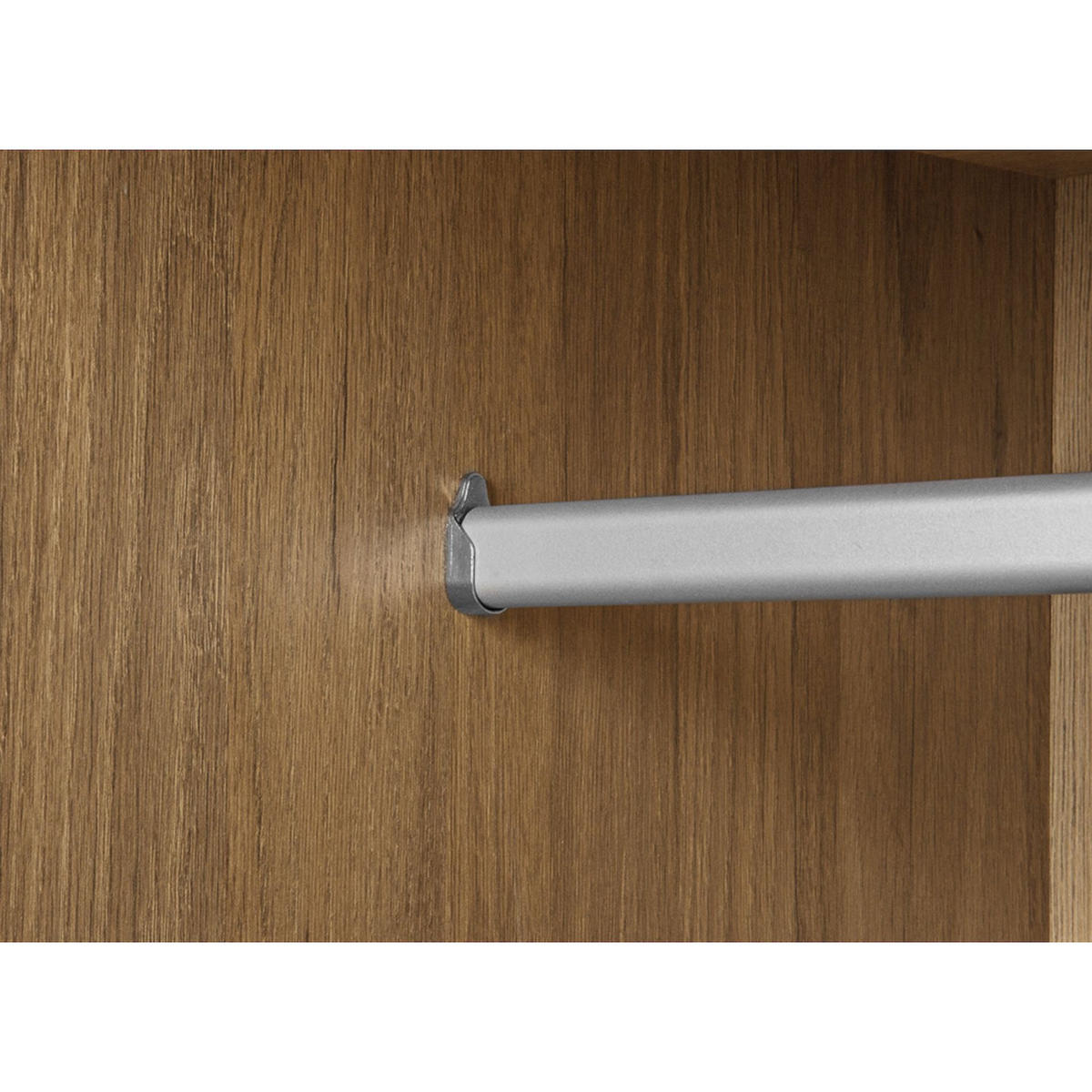 KLEIDERSCHRANK FRISK Skandinavischer Stil mit Schublade, braun - Schwarz/Braun, Eichenholz/Holzwerkstoff (100/195/58cm) - KONSIMO®