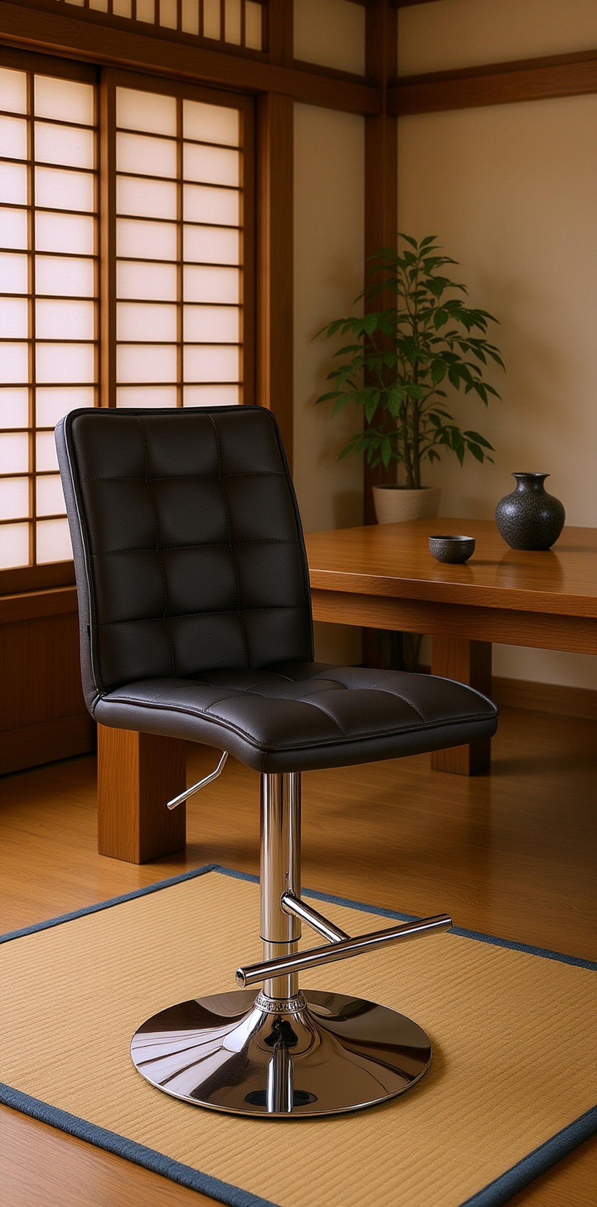 BARHOCKER Pekas Kunstleder chrom grau - Chromfarben/Grau, Kunststoff/Metall (45/133/54cm) - TPFLiving