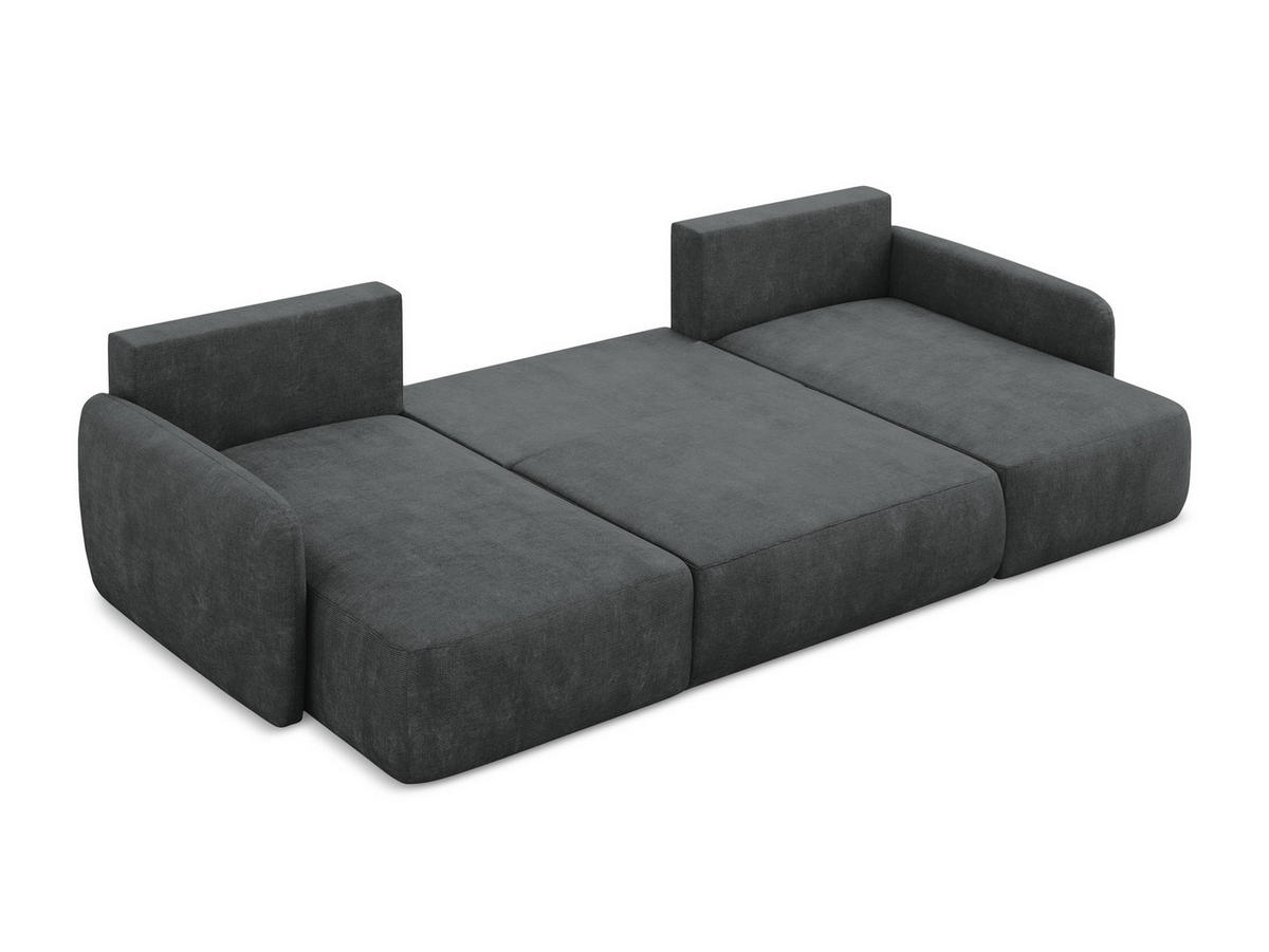 SOFAELEMENT Chenille Stoff Grau - Hellgrau/Schwarz, Holzwerkstoff/Kunststoff (80/70/102cm) - Makamii