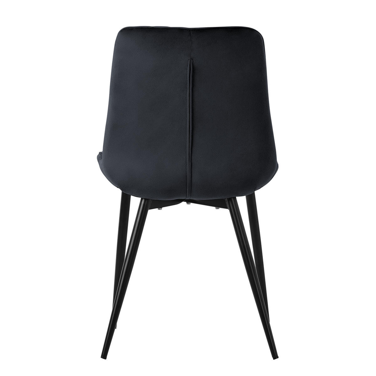 ESSZIMMERSTUHL Schwarz 2er Set - Schwarz, Metall (52/89/60cm) - ML-DESIGN