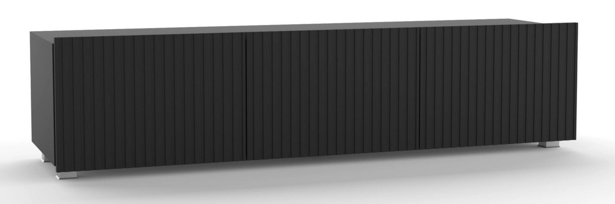 Ravio Tv-Lowboard Schwarz 150x38x43 cm