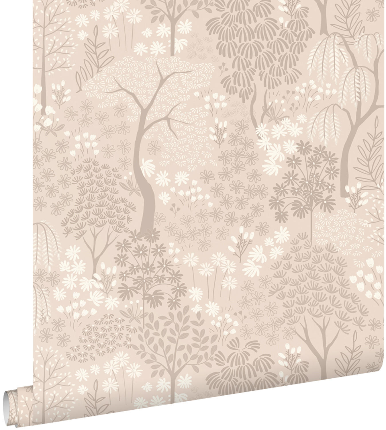 TAPETE Bäumen und Blumen 50 x 900 cm - Beige, Papier (50/900cm) - ESTAhome