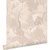 TAPETE Bäumen und Blumen 50 x 900 cm - Beige, Papier (50/900cm) - ESTAhome