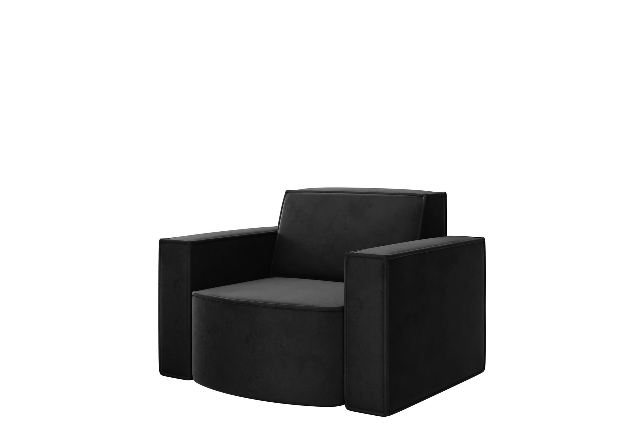 SESSEL Palma Opera Velvet - Schwarz, Holzwerkstoff/Textil (98/74/89cm) - Fun Möbel