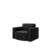 SESSEL Palma Opera Velvet - Schwarz, Holzwerkstoff/Textil (98/74/89cm) - Fun Möbel