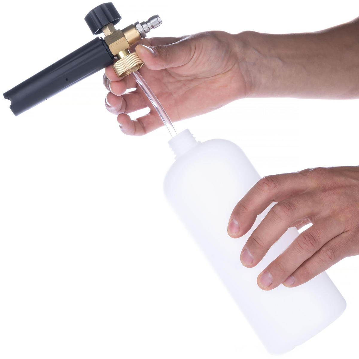 SCHAUMKANONE Universal - 1000 ml, max. 200 BAR, 60°C, 1/4” Schnellkupplung - Multicolor, Kunststoff/Metall (10/10/10cm)