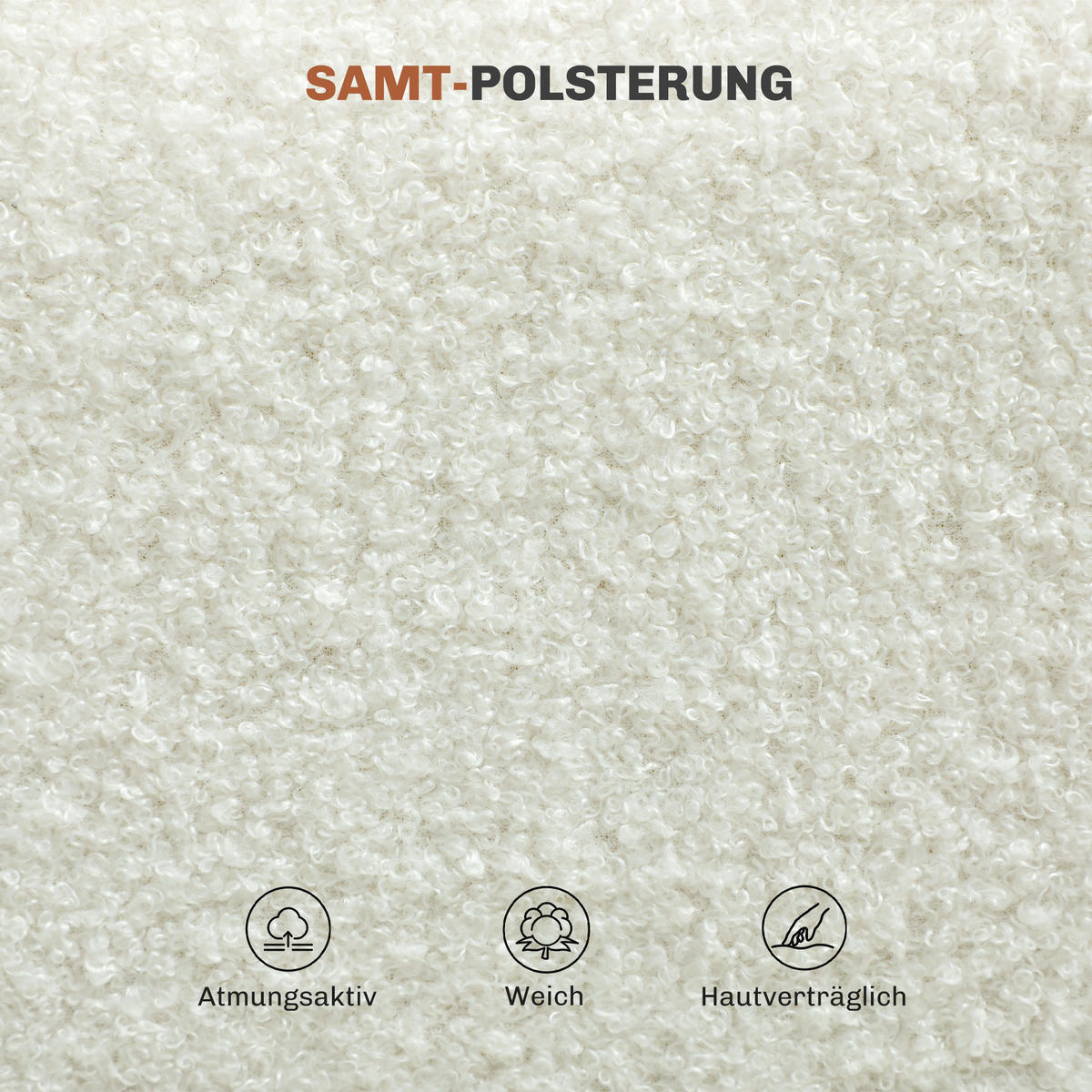 ESSZIMMERSTÜHLE 4er Set Polyester Stahl Weiß - Weiß, Metall (47/85/49cm) - HOMCOM
