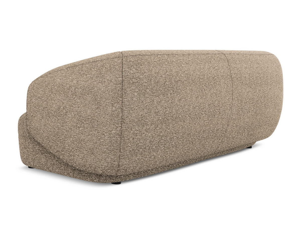 3-SITZER SOFA Strukturstoff Stoff Beige - Blau/Beige, Kunststoff/Textil (212/81/98cm) - Makamii