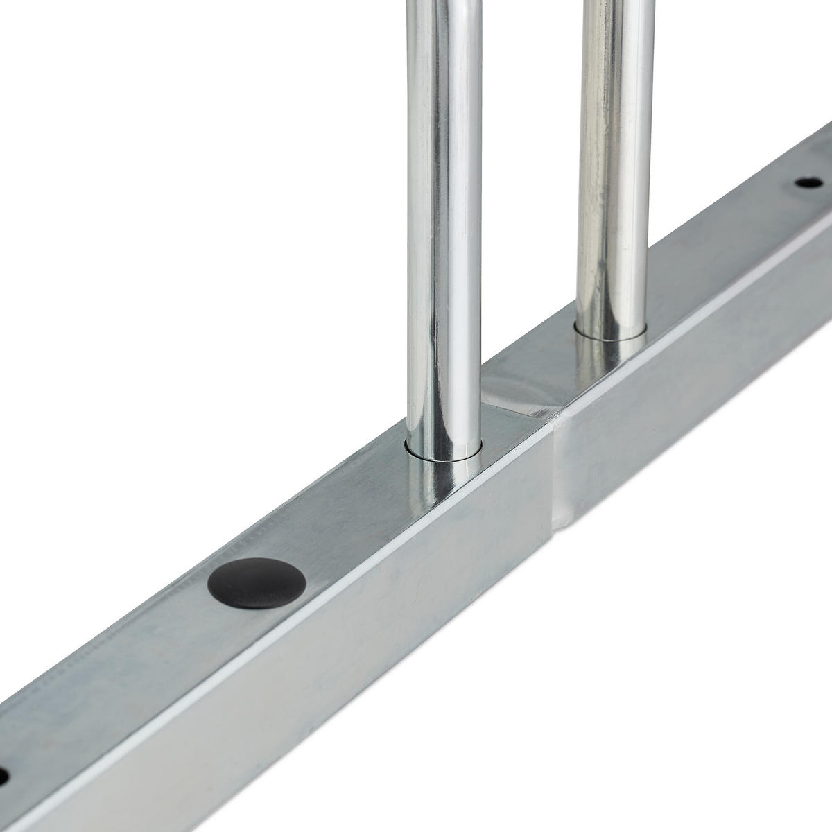 FAHRRADSTÄNDER Silber verzinkter Stahl für 5 Fahrräder - Silberfarben, Metall (136/26/33.5cm) - Relaxdays