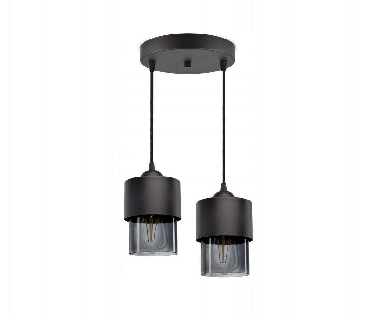 PENDELLEUCHTE Hege - Transparent/Anthrazit, Glas/Metall (25/25/70cm) - kiki design