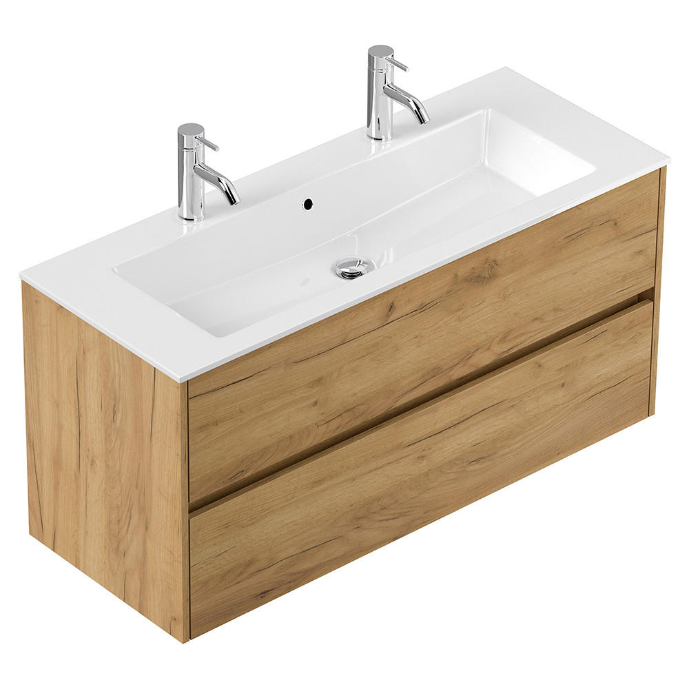 Lomado Doppelwaschtisch Braun 120x59x47 cm