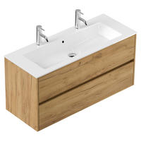 DOPPELWASCHTISCH Livigno-02 - Braun, Holzwerkstoff (120/59/47cm) - Lomado