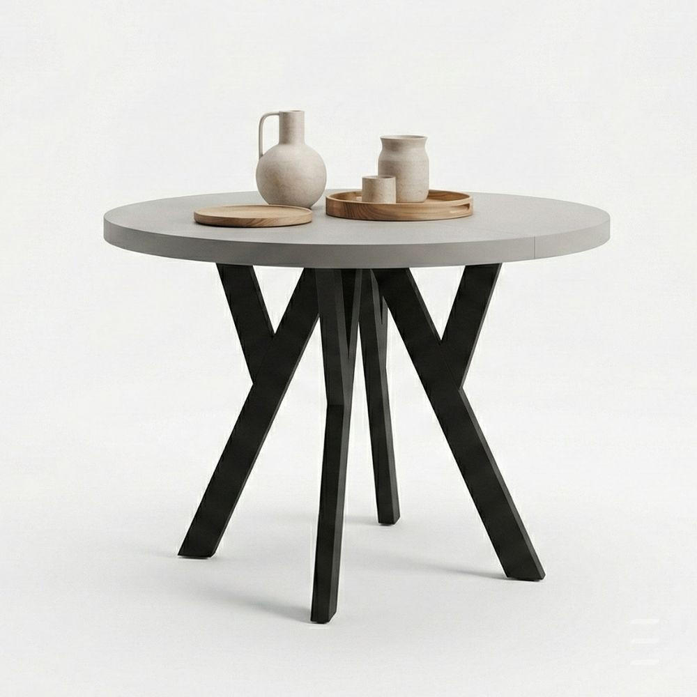 ESSTISCH PERO 90/190 Kaschmir / Schwarz - Kaschmir/Schwarz, Holz (190/90/77cm) - Dekori_Interiors