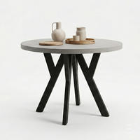 ESSTISCH Runder Ausziehbarer PERO 110/210 Kaschmir / Schwarz - Kaschmir/Schwarz, Holz (110/210/77cm) - Dekori_Interiors