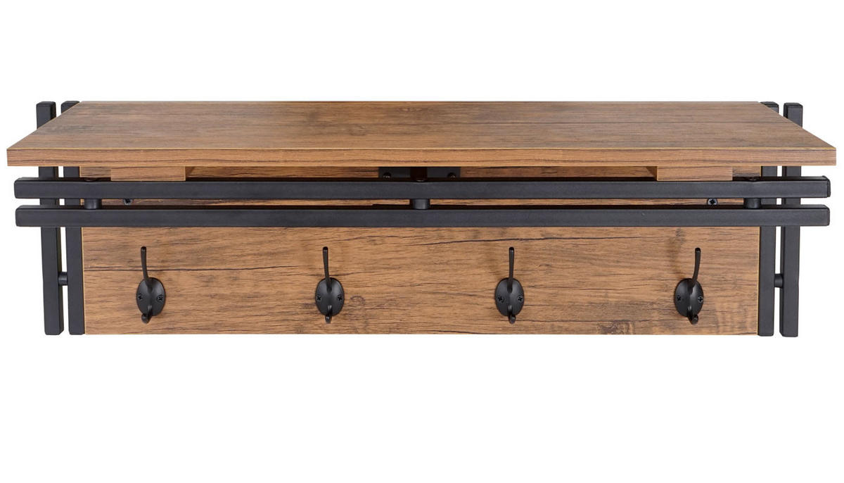 WANDGARDEROBE Wildeiche Dekor - Wildeiche, Holzwerkstoff (75/24/24cm) - MCW