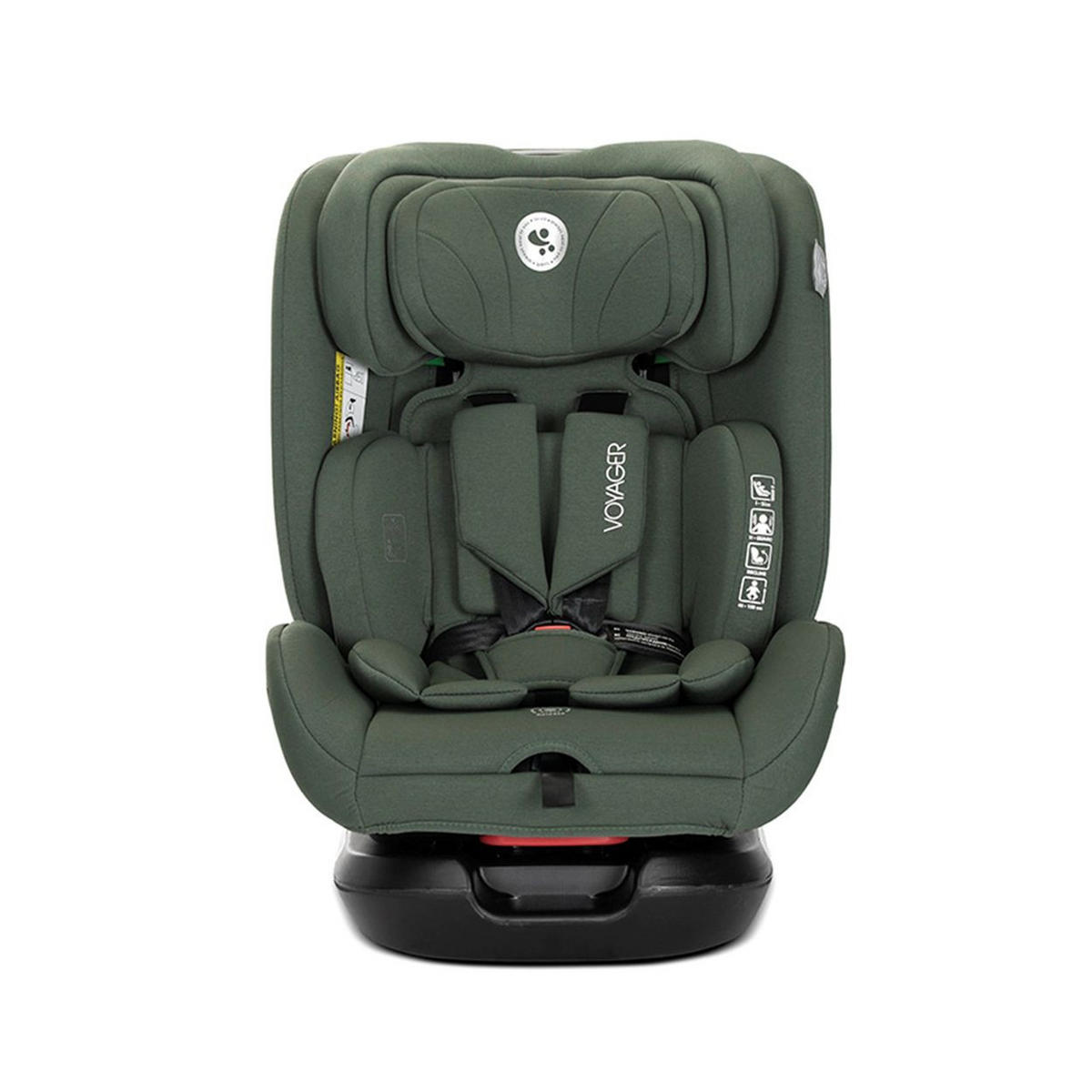 KINDERSITZ Voyager i-Size grün (40-150 cm) Nackenkissen, Kopfstütze, Gurt - Grün, Textil (43/75/46cm) - Lorelli