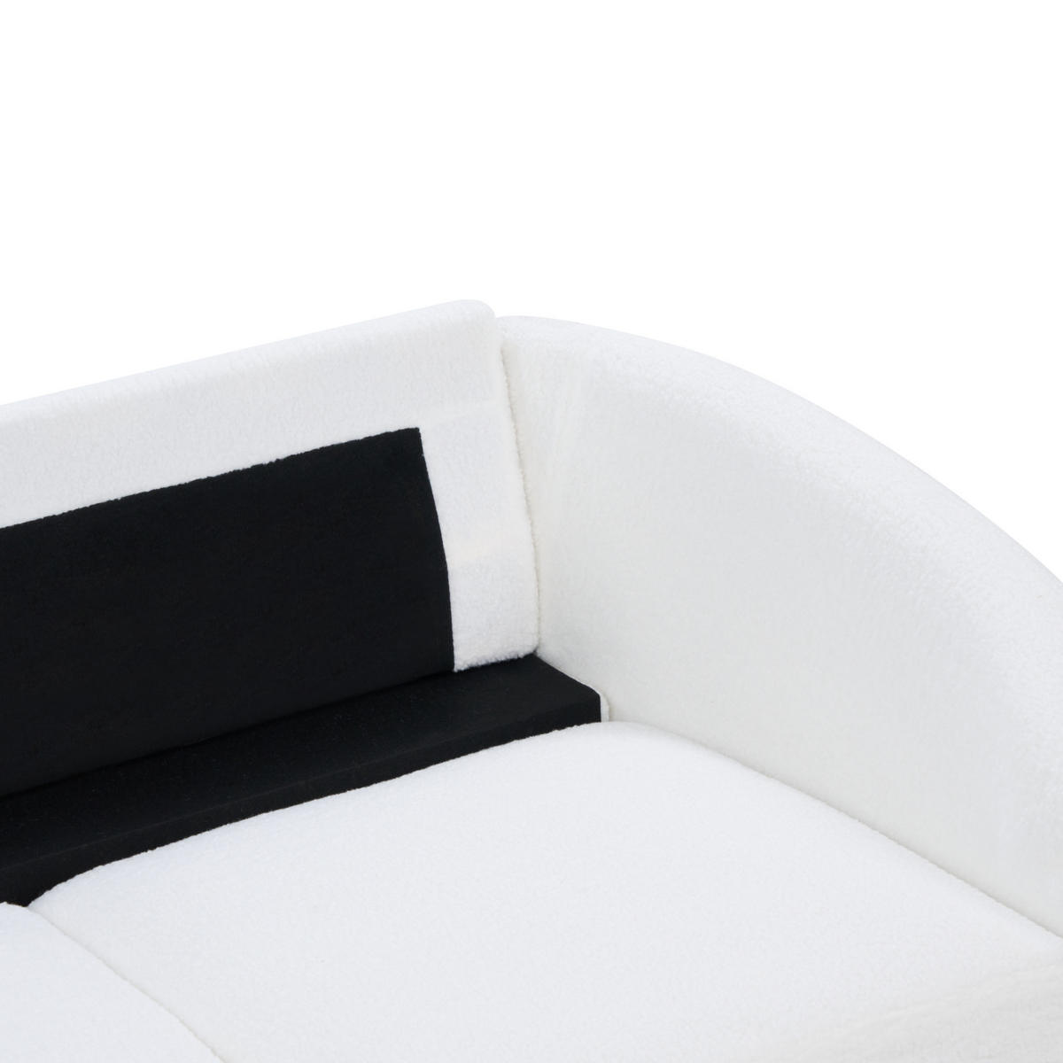 2-SITZER-SOFA Bouclé weiß/gold Trosa - Goldfarben/Weiß, Textil (153/88/86cm) - Beliani