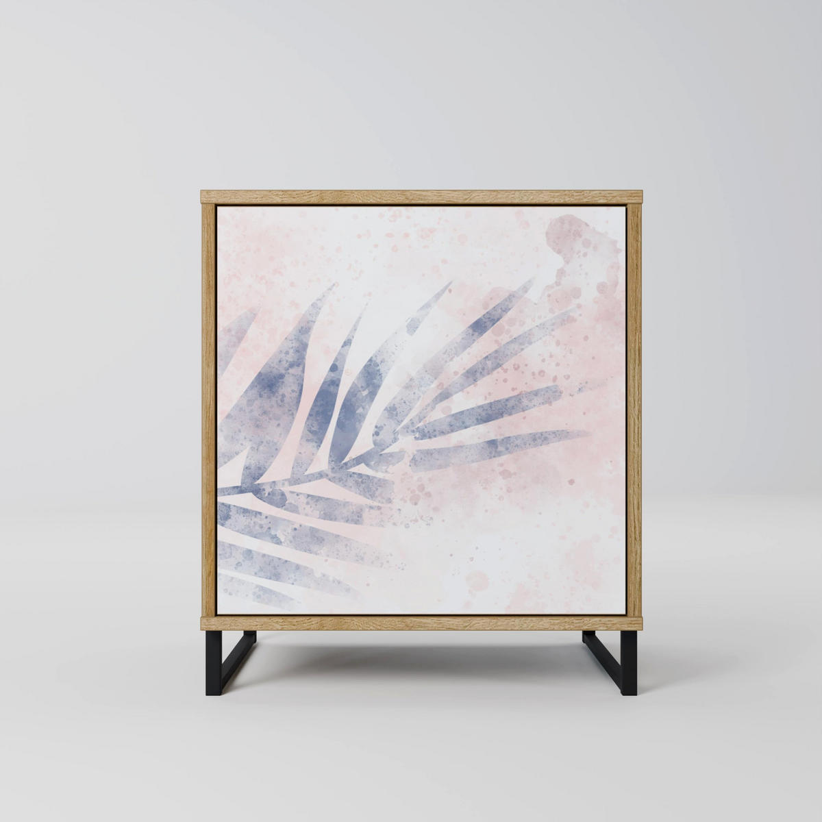 SIDEBOARD TIMELESS FLOAT, Eichefarben, 57,5x42x77,5 cm, Schräge Buchenholzfüße - Eichefarben/Buchefarben, Holzwerkstoff/Buchenholz (57.5/77.5/42cm) - SpaceRebels