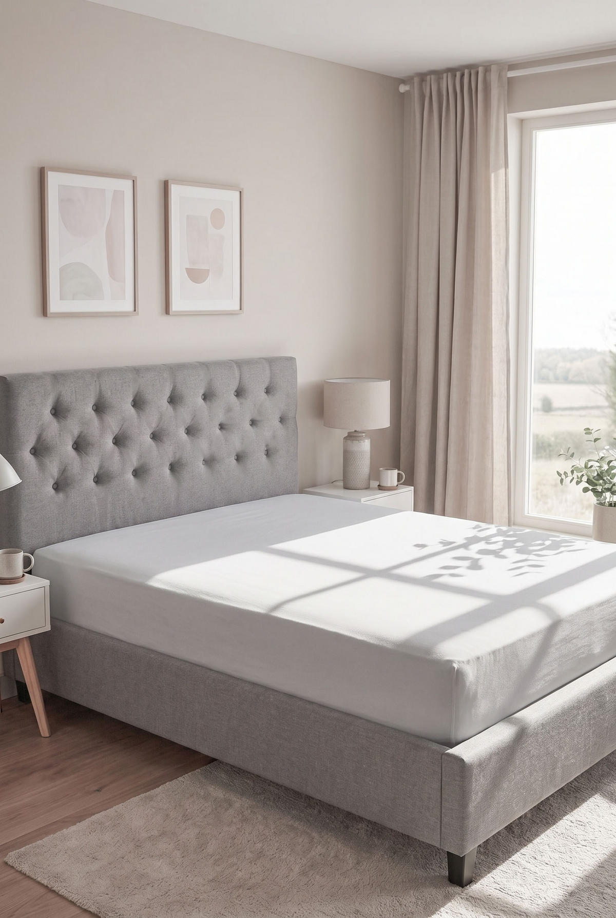 SPANNBETTTUCH Deluxe Jersey sturmgrau, 140x200 cm - 160x220 cm - Grau, Textil (160/220cm) - biberna