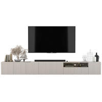 TV-LOWBOARD 2-er Set Elpis2 Kaschmir Matt Glamour 150 cm - Kaschmir, Holzwerkstoff (300/37.5/36.5cm) - Meble Lindner