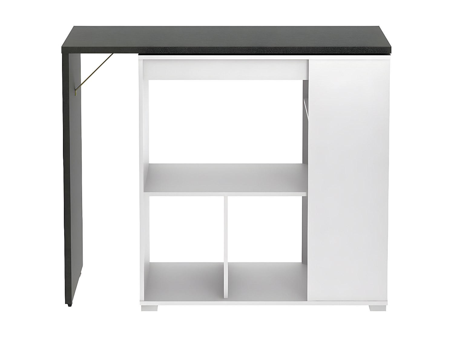 BARMÖBEL - 2 Personen - Holz, Platte - Grau, Weiß - SATURNE - Weiß/Grau, Holz (172/100/39.6cm) - Vente-Unique