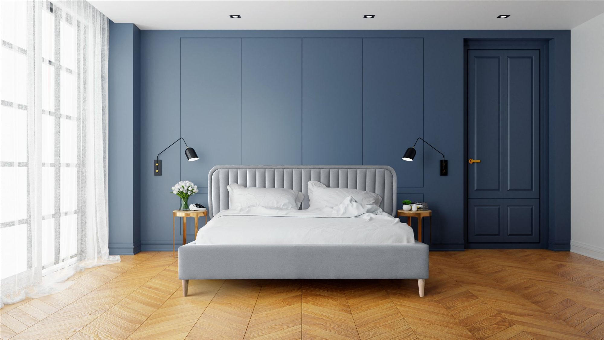 POLSTERBETT Miami In Monolith - Hellgrau, Holzwerkstoff/Textil (160/200cm) - Fun Möbel