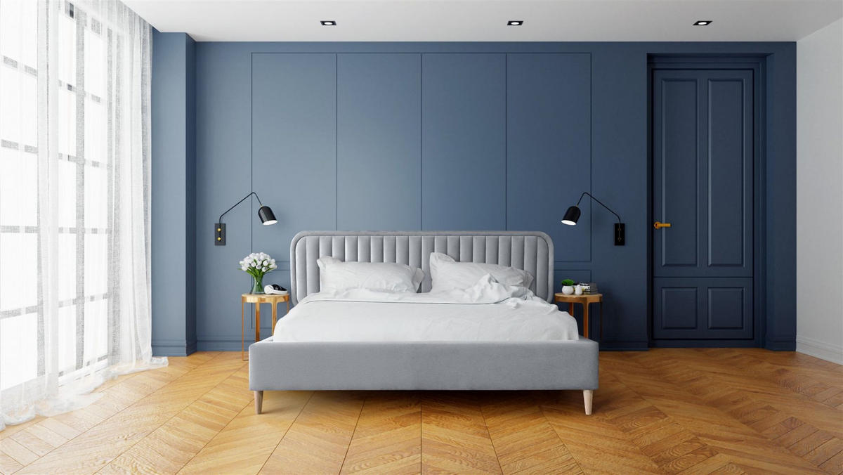 POLSTERBETT Miami In Monolith - Hellgrau, Holzwerkstoff/Textil (160/200cm) - Fun Möbel