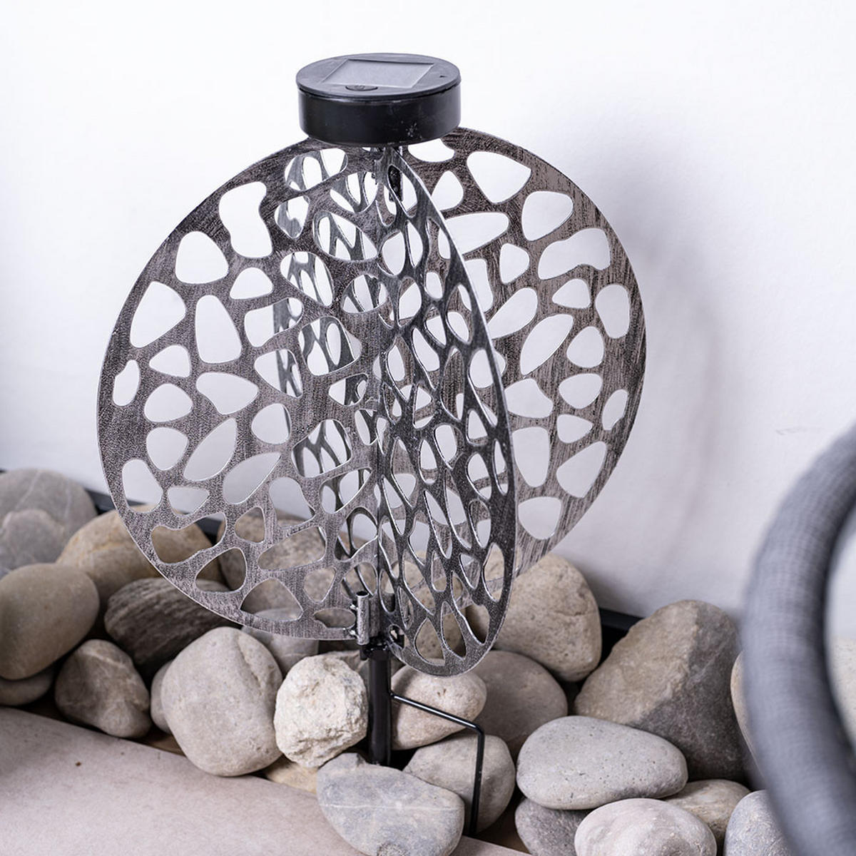 LED AUSSENLEUCHTE Silber Erdspieß - Silberfarben, Metall (30/30/41cm)