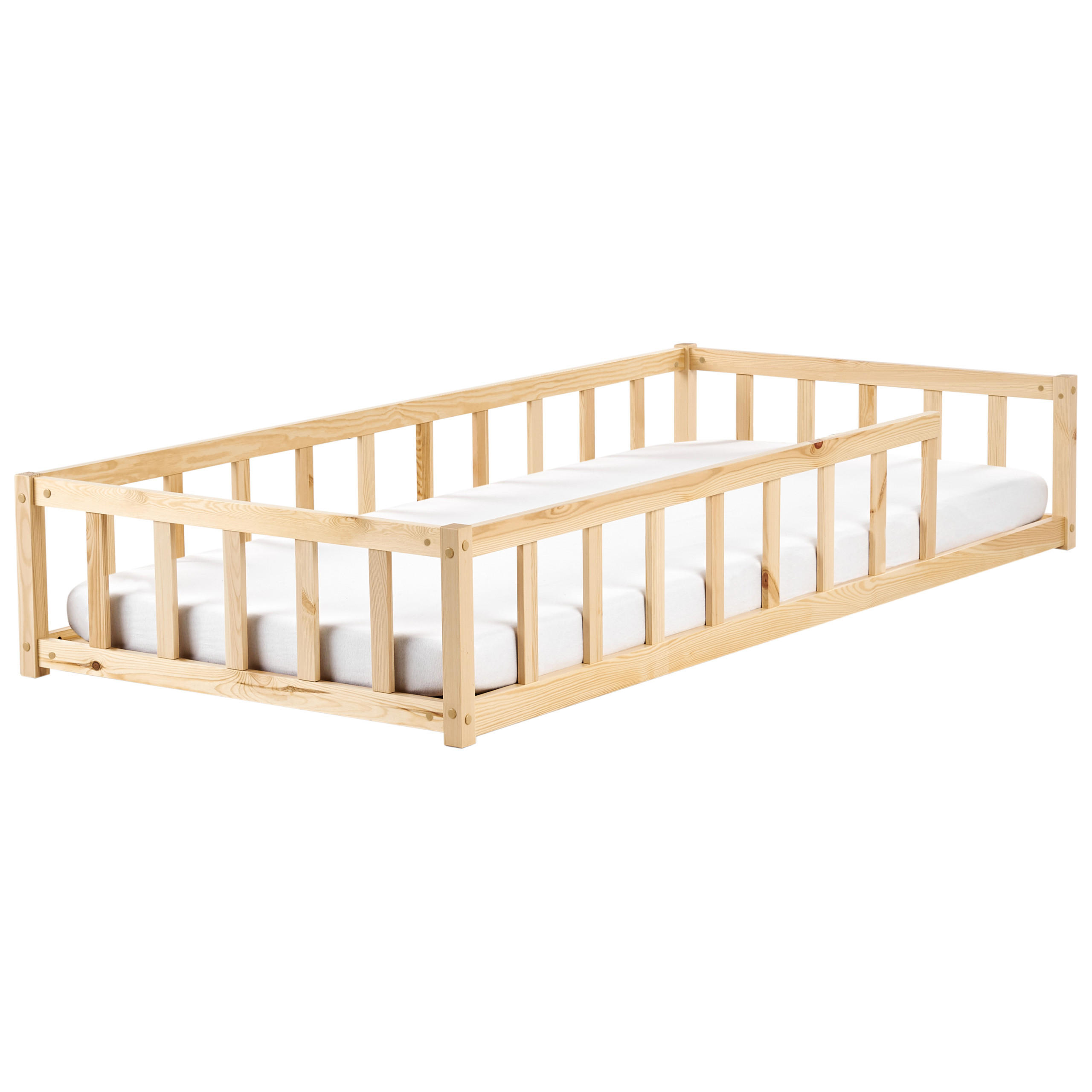 PAT PENTRU COPII 200x90 cm nuanta deschisa de lemn Meymac