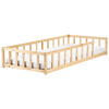 KINDERBETT 200x90 cm Heller Holzfarbton Meymac - Hellbraun, Holz (200/90cm) - Beliani