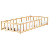 KINDERBETT 200x90 cm Heller Holzfarbton Meymac - Hellbraun, Holz (200/90cm) - Beliani