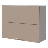 KLAPPHÄNGESCHRANK Brerra W8B/90-AV Weiß / RAL 1019 graubeige Matt 90 / 32,5 / 72cm - Graubraun/Weiß, Holz/Holzwerkstoff (90/72/32.5cm) - Feldmann-Wohnen