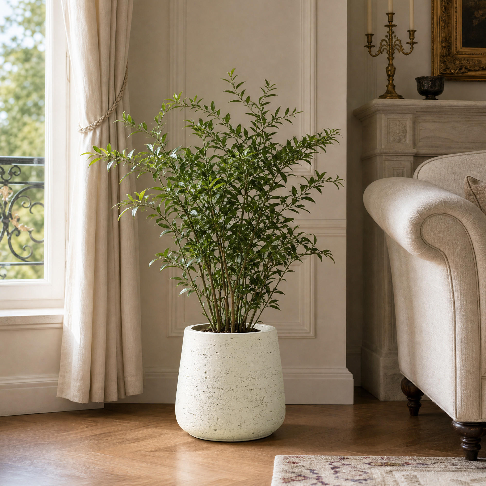 Hometopia Blumentopf Weiß 24 cm