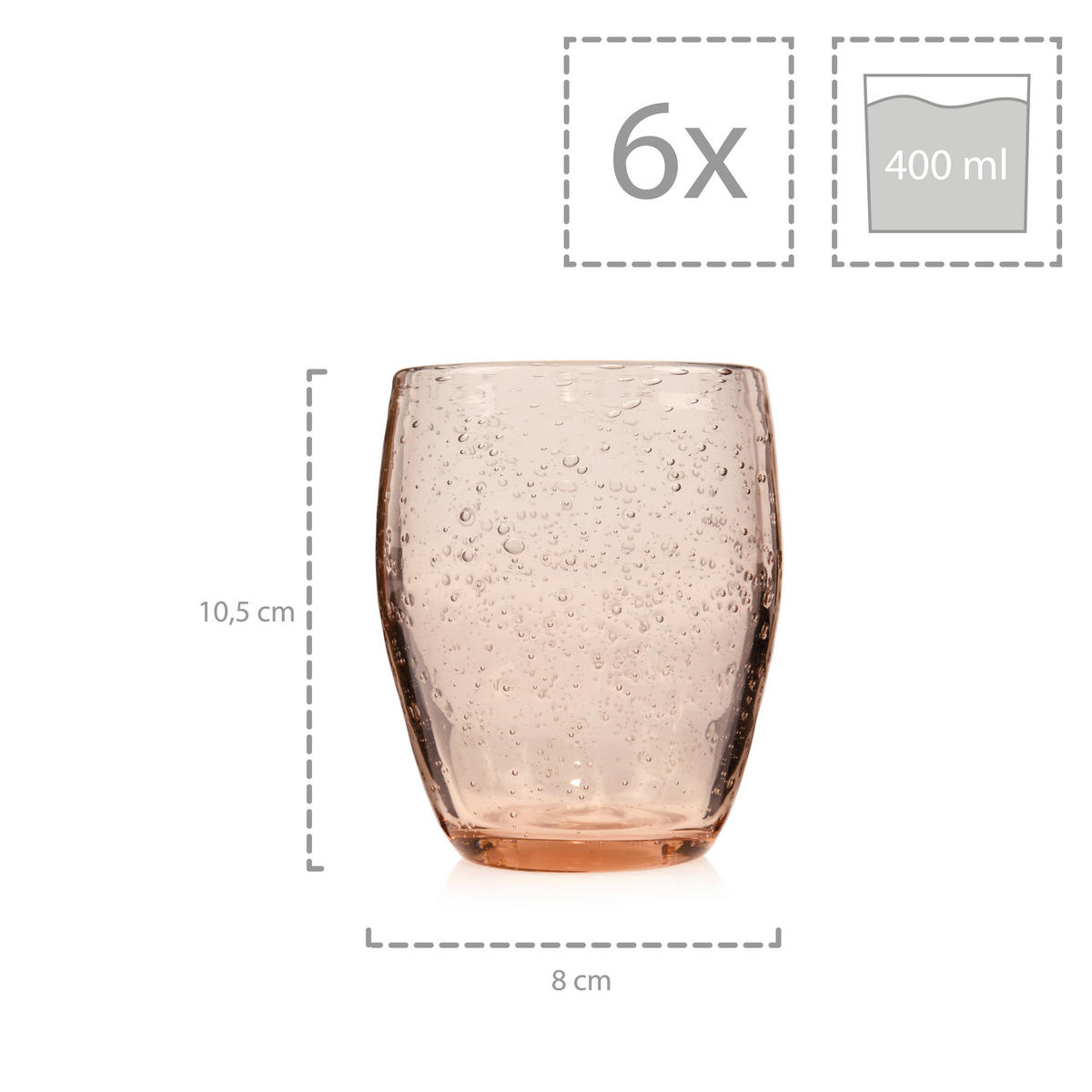 TRINKGLÄSER Set London 6 teilig - Multicolor, Glas - Sänger