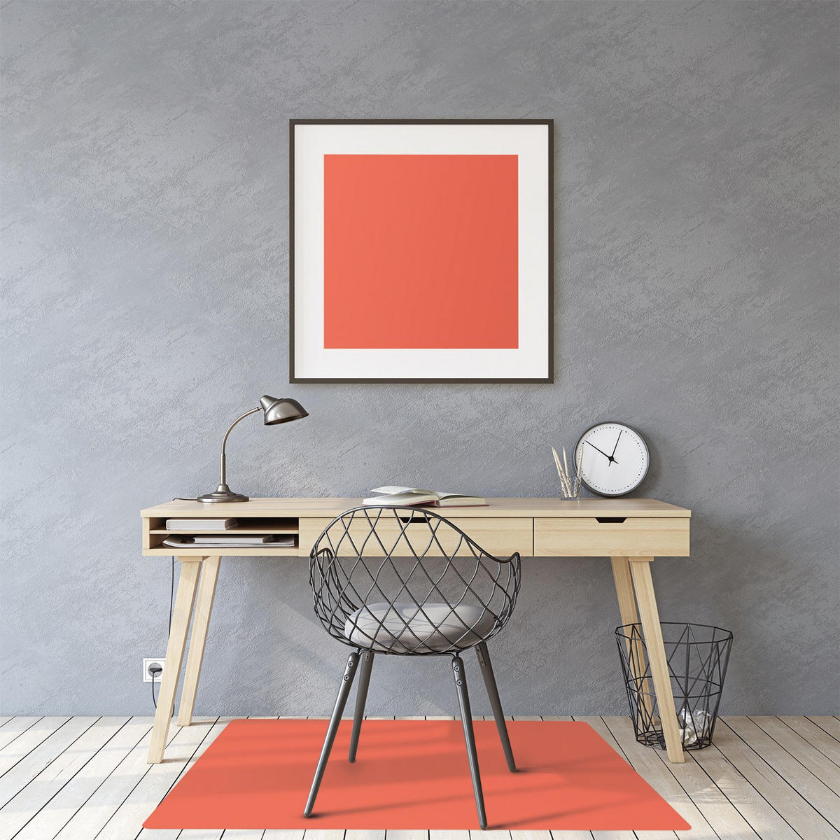 BODENSCHUTZMATTE 140x100 cm Orange - Rot, Kunststoff (100/1.6cm) - ArtPrintCave