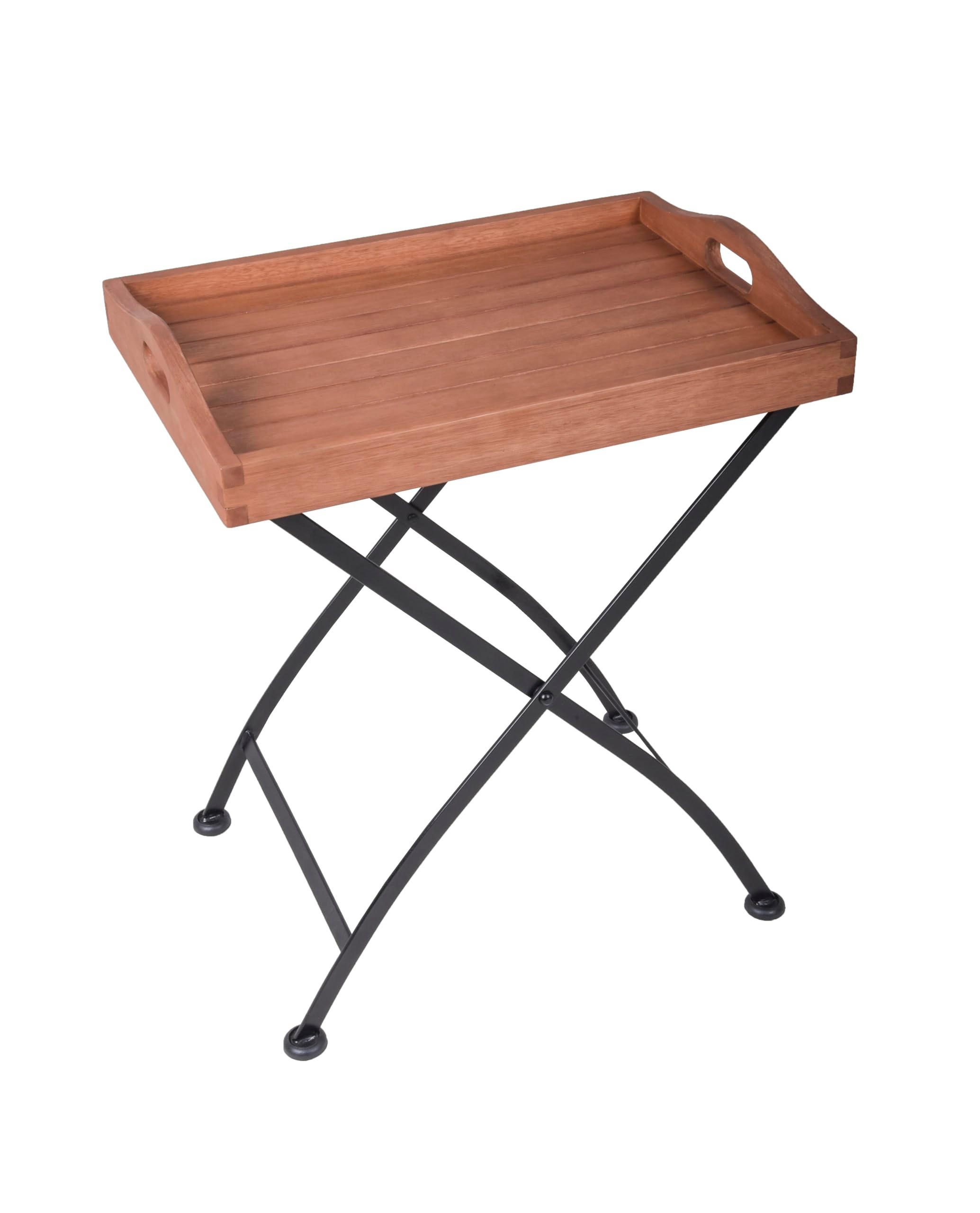 BALKONTISCH Kjell viereckig klappbar Tabletttisch - Braun, Holz (57/41/67cm) - DELUKE
