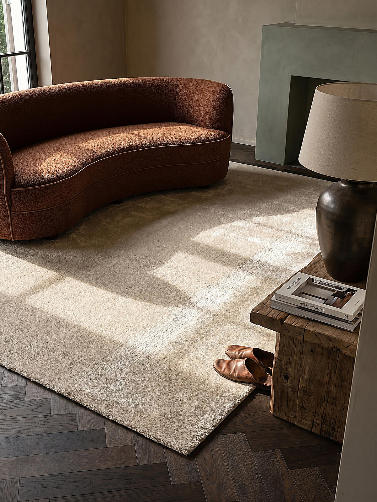 HOCHFLORTEPPICH Antirutsch Uni ALDAN Polyester Beige 300 x 400 cm - Beige, Textil (300/400cm) - KADIMA DESIGN