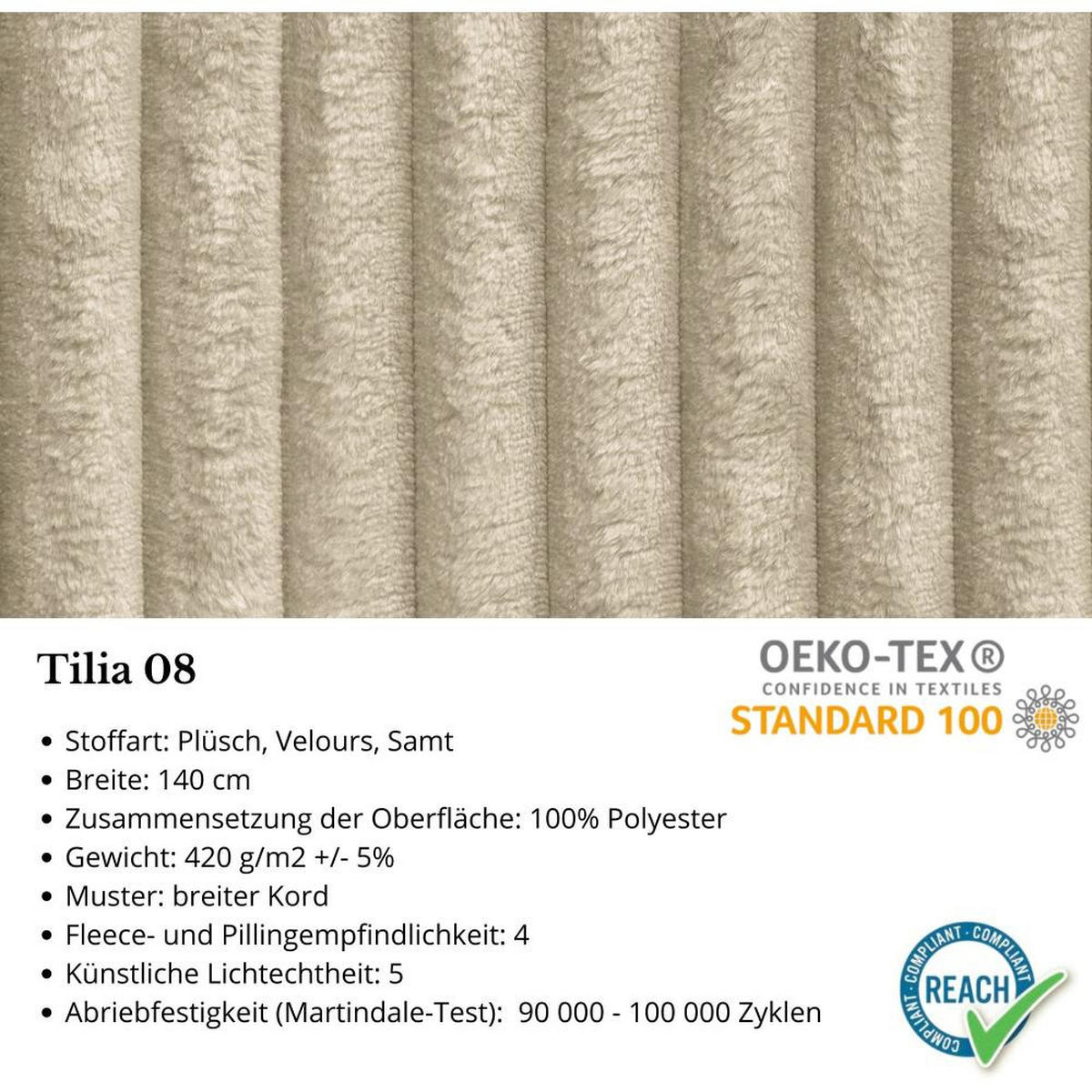 SCHLAFSOFA Samir 3-Sitzer creme - Creme/Schwarz, Kunststoff/Textil (240/92/108cm) - Beautysofa