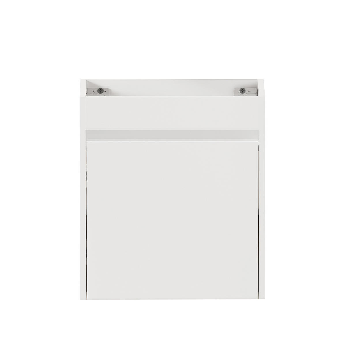 BADEZIMMERSCHRANK in Weiß aus Keramik und MDF 46x26x52 cm, platzsparend, mit Soft-Close-Tür und reichlich Stauraum - Weiß, Keramik (26/52/46cm) - Modfu