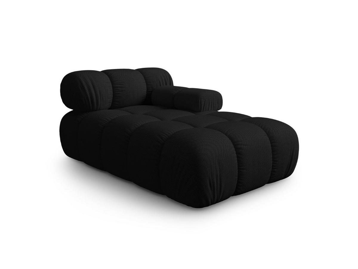 CHAISELONGUE rechts Bellis aus 3D-Stoff schwarz - Schwarz, Textil (94/70/155cm) - Micadoni