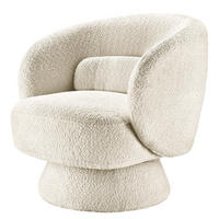DREHBARER LOUNGESESSEL - Creme, Textil (76/76/71cm) - home24