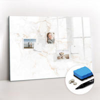 MAGNETTAFEL 100x70 Edler Marmor - Weiß, Glas (100/70/0.4cm) - TULUP