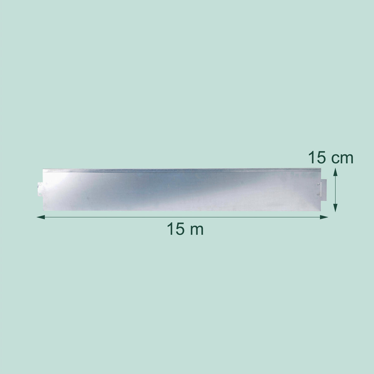 OBRUBA Stříbrná pozinkovaná ocel flexibilní délka 15 m - stříbrná, kov (100/15/0.05cm) - Relaxdays