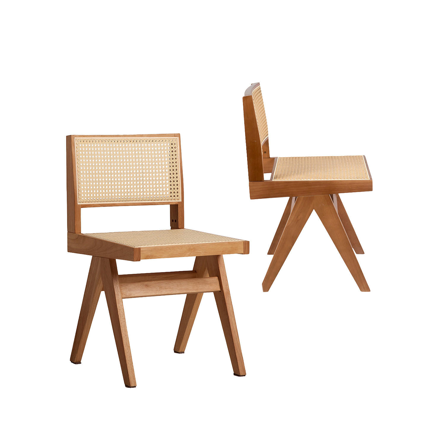 ESSZIMMERSTUHL Nelha Walnuss 44 cm x 80 cm 2er-Set - Walnussfarben, Holz (44/80/50cm) - Klast Home