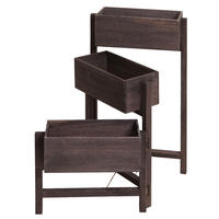 PFLANZREGAL STANDREGAL Grau, Braun - Braun/Grau, Holz (108/65/15cm) - MCW