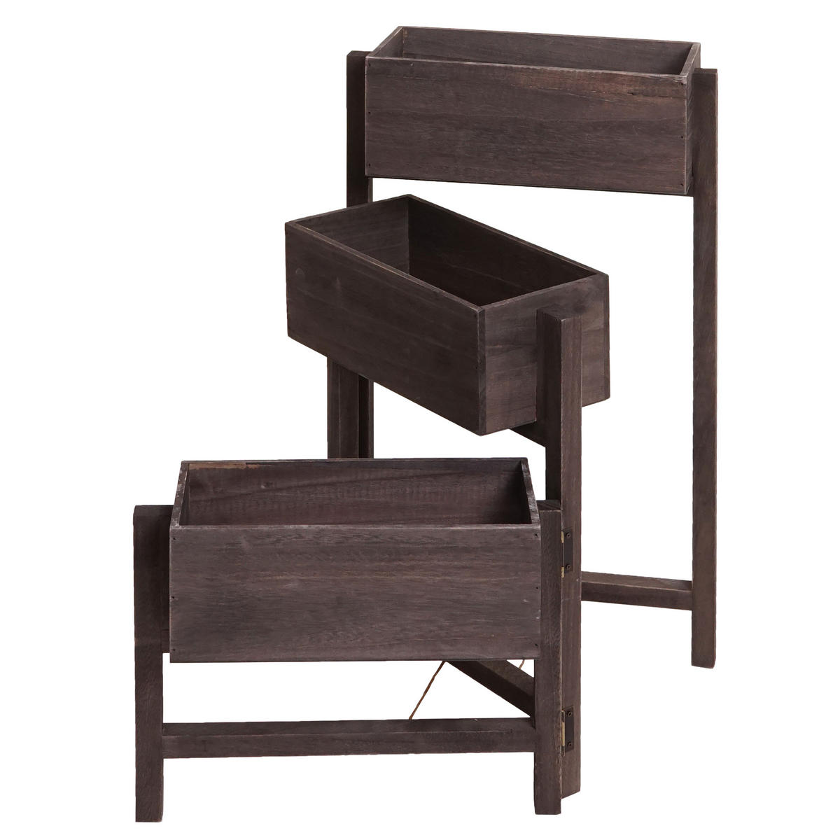 PFLANZREGAL STANDREGAL Grau, Braun - Braun/Grau, Holz (108/65/15cm) - MCW