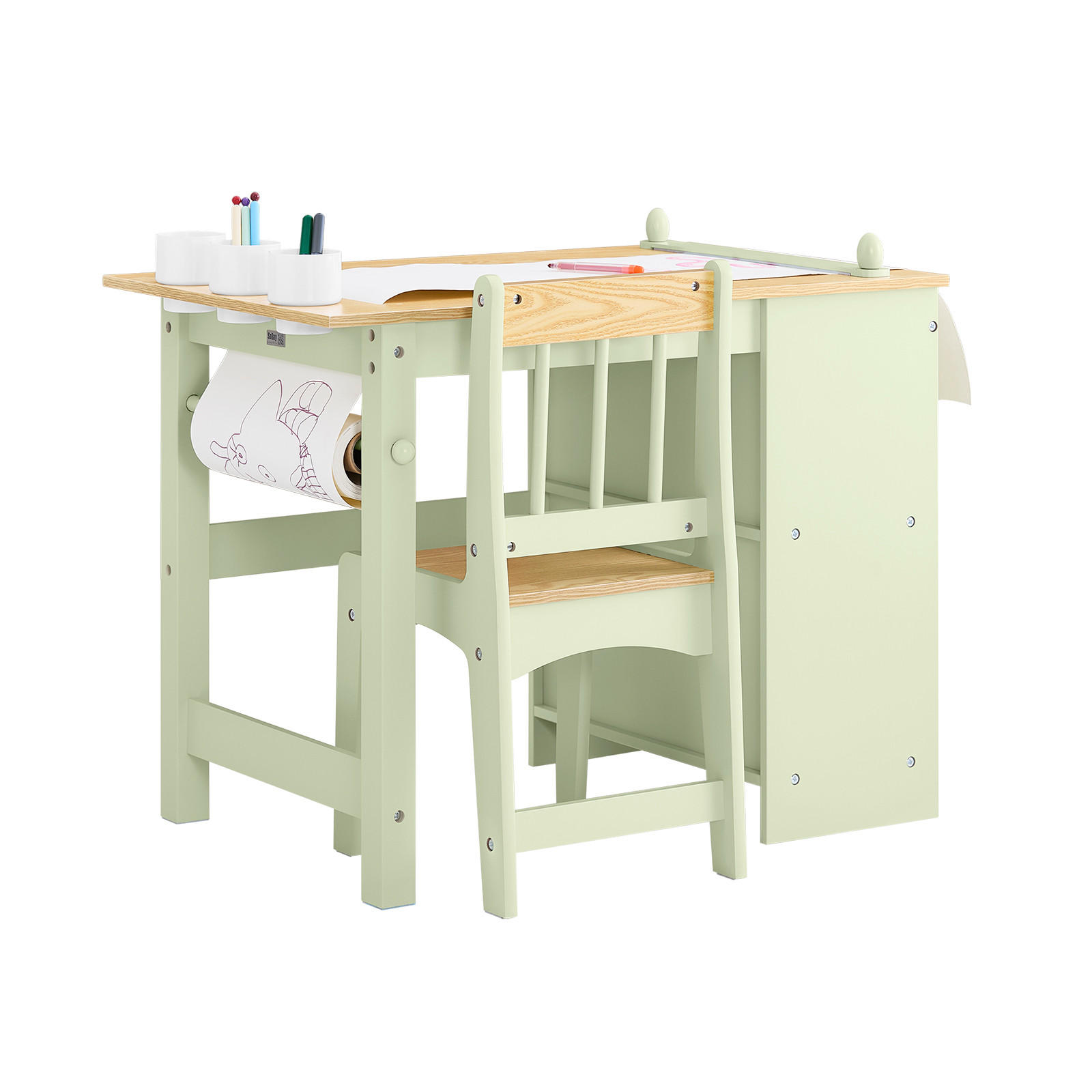 KINDERSITZGRUPPE Grün - Grün, Holzwerkstoff (80/66/50cm) - SoBuy
