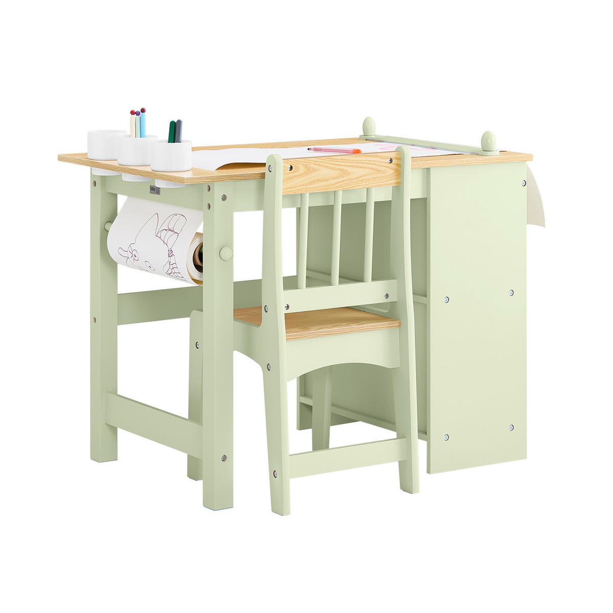 KINDERSITZGRUPPE Grün - Grün, Holzwerkstoff (80/66/50cm) - SoBuy
